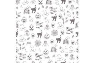 Download Halloween Black and White Doodle - Black and white doodle Collection