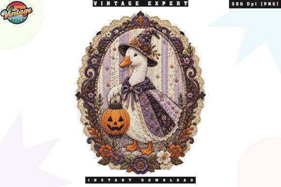 Download Vintage Halloween Goose Cottagecore PNG - Vintage halloween Collection