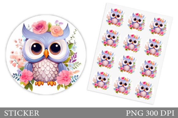 Download Cute Owl Sticker Design - Design Collection