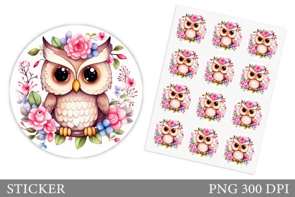 Download Cute Owl Sticker Design - Design Collection