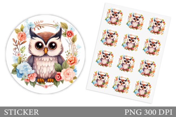 Download Cute Owl Sticker Design - Design Collection