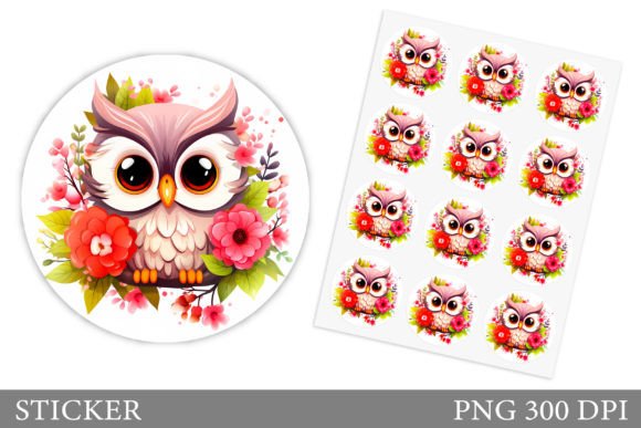 Download Cute Owl Sticker Design - Design Collection