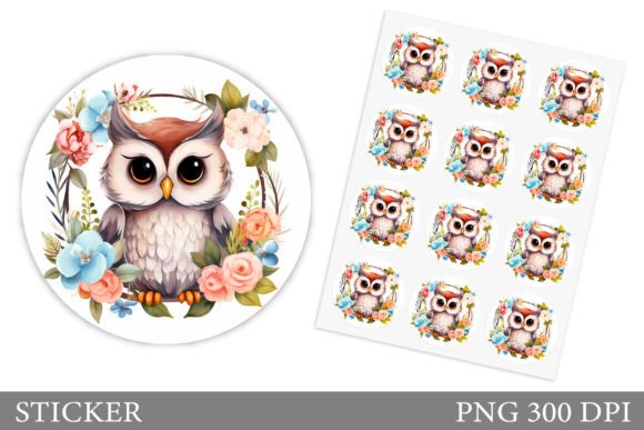 Download Cute Owl Sticker Design - Design Collection