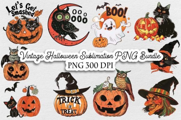 Download Vintage Halloween Sublimation PNG Bundle - Vintage halloween Collection