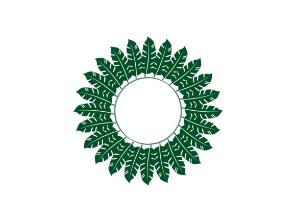 Download Circular Tropical Leaf Frame Logo Design - Design Collection