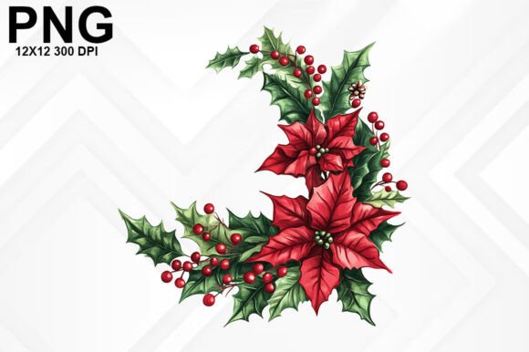Download Christmas Flowers Sublimation Design - Design Collection