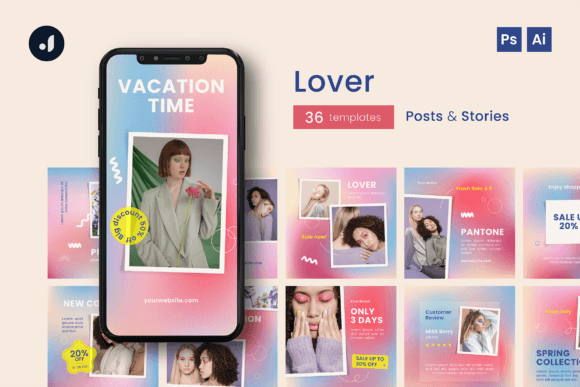 Download Lover Instagram Template - Instagram template Collection